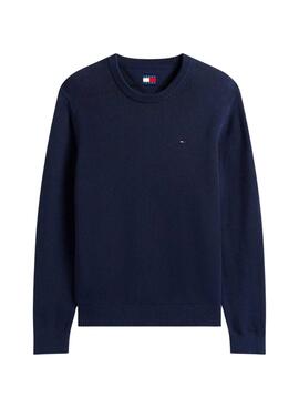 Jersey Tommy Jeans básico azul para hombre