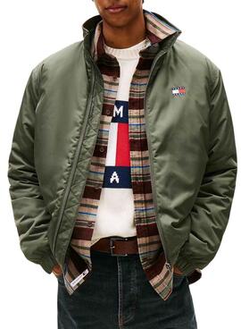 Cazadora Tommy Jeans Essential Padded verde para hombre