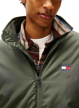 Cazadora Tommy Jeans Essential Padded verde para hombre