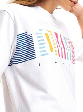 Camiseta Tommy Jeans Summer Blanco Mujer