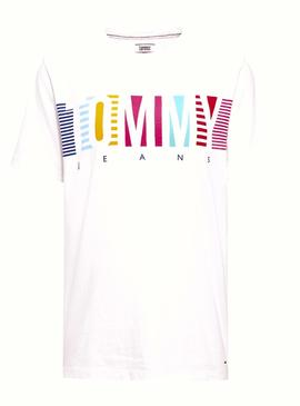 Camiseta Tommy Jeans Summer Blanco Mujer