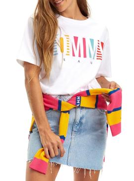 Camiseta Tommy Jeans Summer Blanco Mujer