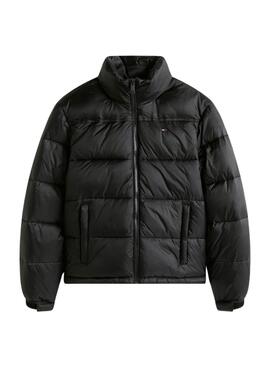 Cazadora acolchada Tommy Jeans Hidden Hood negro para mujer