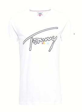 Camiseta Tommy Jeans Outline Signature Blanco