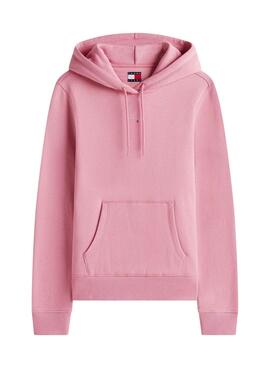 Sudadera Tommy Jeans Linear Hoodie rosa para mujer