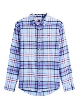 Camisa Tommy Jeans Flannel azul para hombre