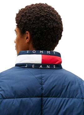 Cazadora Tommy Jeans DNA collar azul marino para hombre