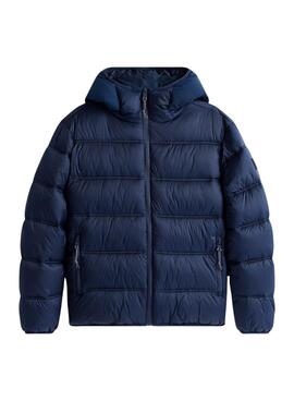 Cazadora Tommy Jeans Hooded Logo azul para hombre