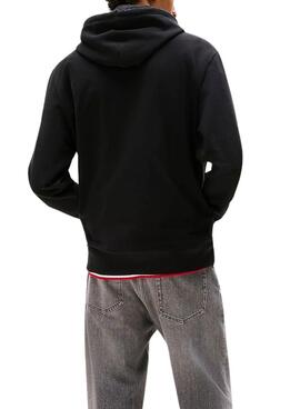 Sudadera Tommy Jeans Flag negro para hombre