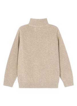 Jersey Mayoral cremallera beige para niño