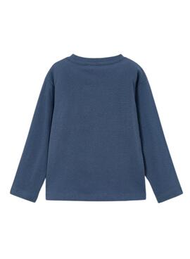 Camiseta Mayoral letras básica azul para niño