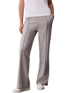 Pantalones de chándal Calvin Klein Logo gris para mujer