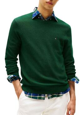 Jersey Tommy Hilfiger Essential Structure verde para hombre