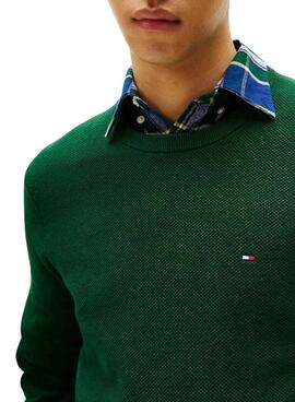 Jersey Tommy Hilfiger Essential Structure verde para hombre