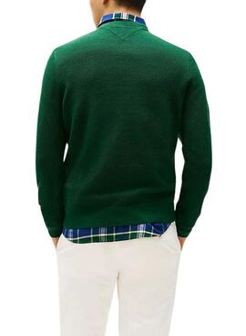 Jersey Tommy Hilfiger Essential Structure verde para hombre