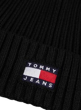 Gorro Tommy Jeans Heritage negro para hombre