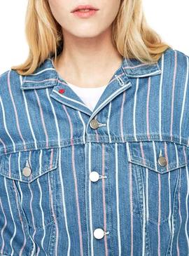 Cazadora Pepe Jeans Fern Stripe Denim Mujer