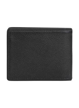Cartera Tommy Hilfiger de piel plegable Corporate negro para hombre