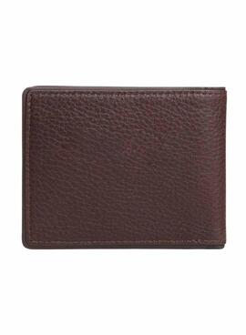 Cartera Tommy Hilfiger de piel plegable Corporate marrón para hombre