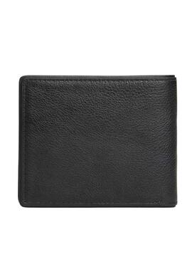 Cartera Tommy Hilfiger de piel plegable Corporate con monedero negro para hombre