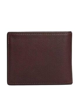 Cartera Tommy Hilfiger de piel plegable Corporate con monedero marrón para hombre