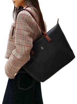 Bolso Tommy Hilfiger tote Popette negro para mujer