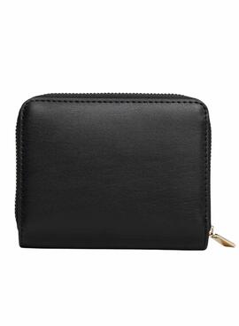 Cartera Tommy Hilfiger Icon negro con solapa para mujer