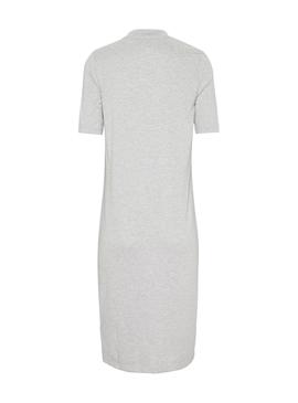 Vestido Tommy Jeans Midi T-Shirt Gris Mujer
