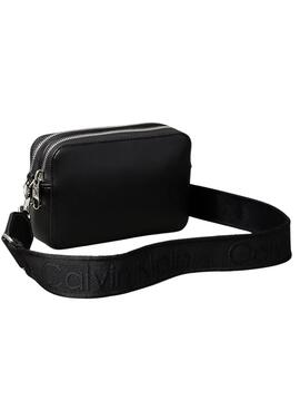 Bolso Calvin Klein doble cremallera negro para mujer