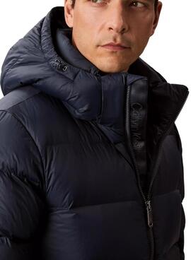 Chaqueta de plumas Calvin Klein con capucha marino para hombre