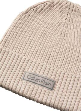 Gorro Calvin Klein Patch beige para hombre