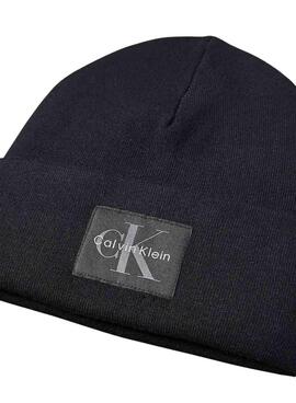 Gorro Calvin Klein Monologo Patch negro para hombre