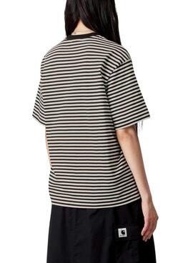 Camiseta Carhartt Verner rayas blanco y negro para mujer
