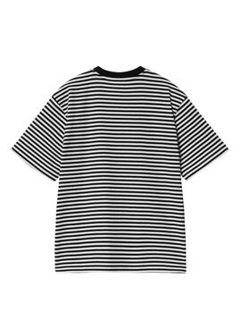 Camiseta Carhartt Verner rayas blanco y negro para mujer