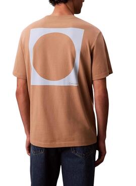 Camiseta Calvin Klein círculo naranja para hombre