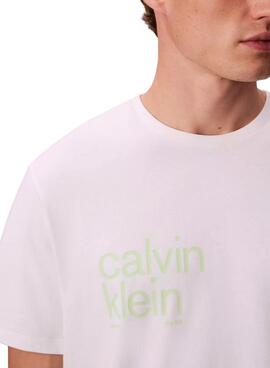 Camiseta Calvin Klein círculo blanco para hombre