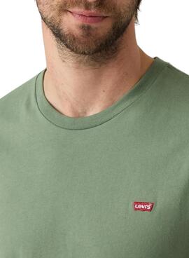 Camiseta Levis Original Housemark laurel verde para hombre