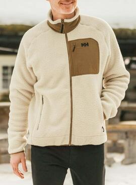 Chaqueta Helly Hansen Panorama Block de pelo beige para hombre