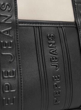 Bolso Pepe Jeans Zadie rectangular bicolor para mujer