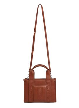 Bolso Pepe Jeans Zadie rectangular marrón para mujer