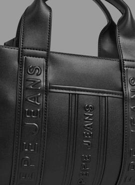 Bolso Pepe Jeans Zadie rectangular negro para mujer