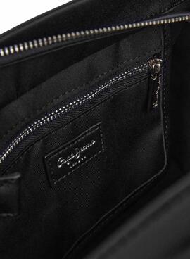 Bolso Pepe Jeans Zadie rectangular negro para mujer