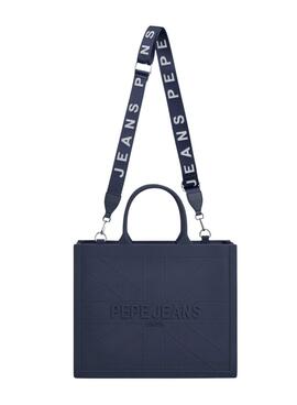Bolso Pepe Jeans Gabrielle de goma marino para mujer