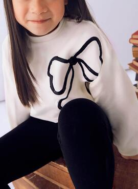 Conjunto Mayoral legging y sudadera lazo para niña