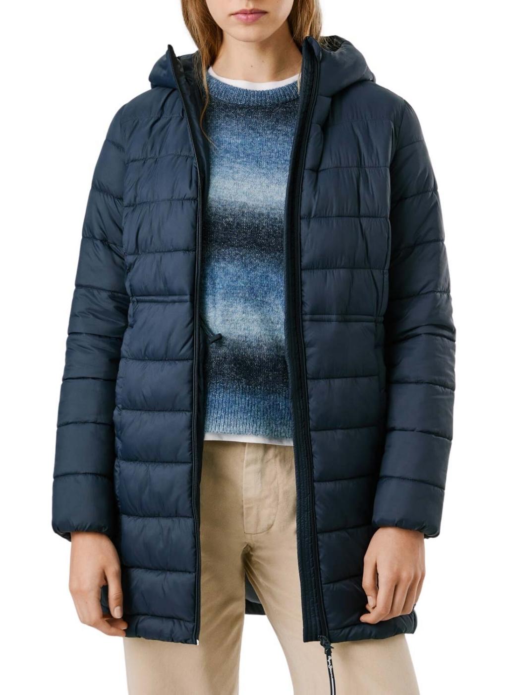 Plumífero Pepe Jeans Sally largo marino para mujer