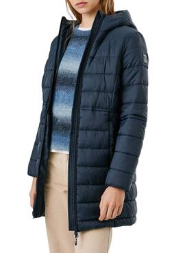 Plumífero Pepe Jeans Sally largo marino para mujer