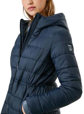 Plumífero Pepe Jeans Sally largo marino para mujer