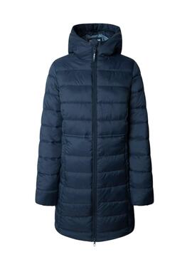 Plumífero Pepe Jeans Sally largo marino para mujer