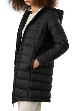 Plumífero Pepe Jeans Sally largo negro para mujer