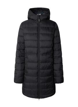 Plumífero Pepe Jeans Sally largo negro para mujer